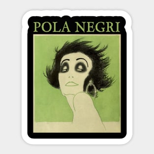 POLA NEGRI - Femme Fatale - Vamp - 1922 Sticker